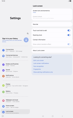 Press Screen lock and biometrics.