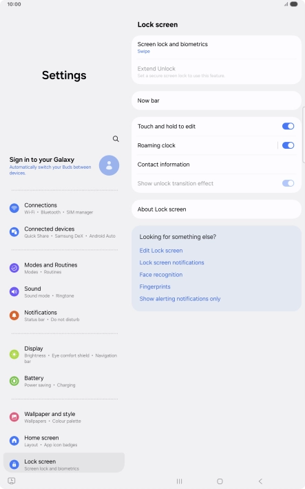 Press Screen lock and biometrics.