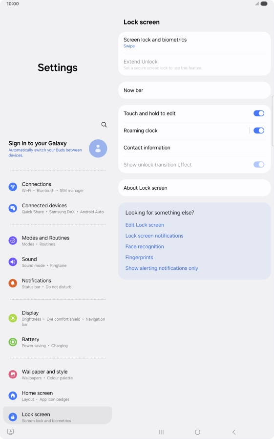 Press Screen lock and biometrics.