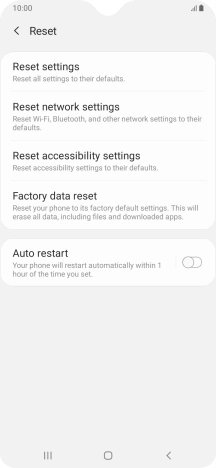 Press Factory data reset.