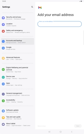 Press the field below 