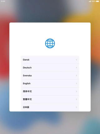 Press the required language. Press the required language.