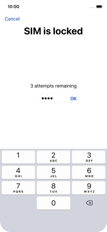 If your SIM is locked, key in your PIN and press OK.