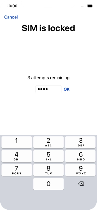 If your SIM is locked, key in your PIN and press OK.