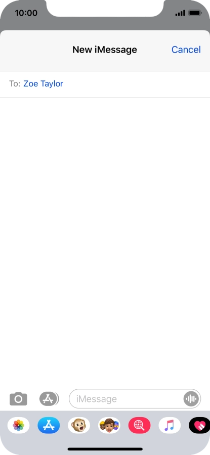 You can also send pictures, video clips, audio files and different effects in your iMessage. Follow the instructions on the screen to send your iMessage with the required content.