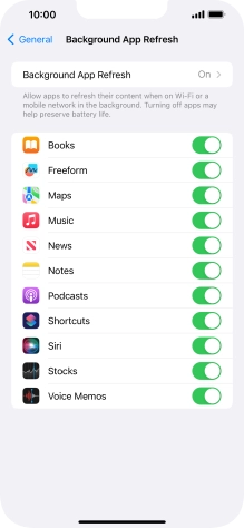 Press Background App Refresh.