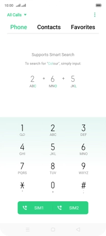 Press the menu icon.