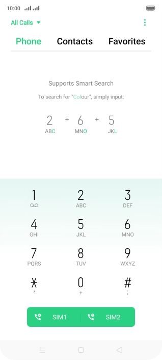 Press the menu icon.