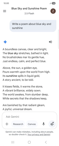 You can ask Gemini to generate a text based on your description.