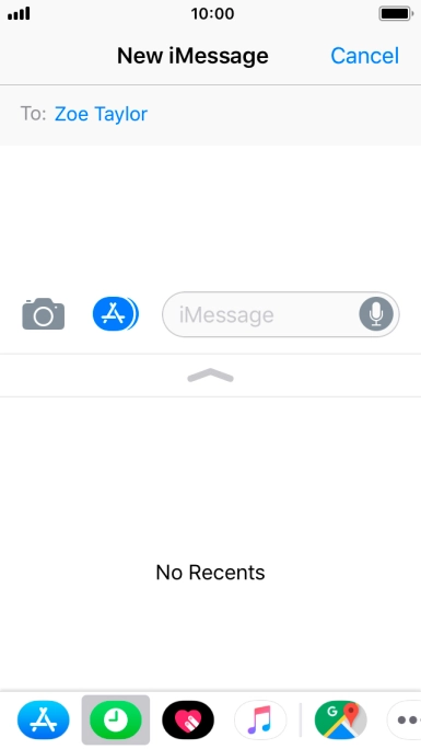 You can also send pictures, video clips, audio files and different effects in your iMessage. Follow the instructions on the screen to send your iMessage with the required content.