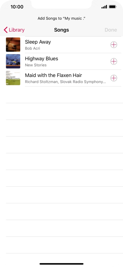 Go to the required category and press the required audio file.