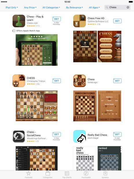 Press the required app.