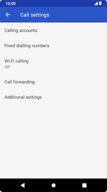 Press Call forwarding.