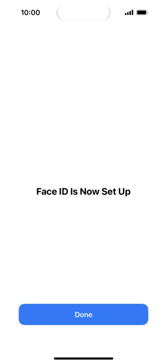 Press Done. If you haven't previously selected a phone lock code, key in a code of your own choice twice.