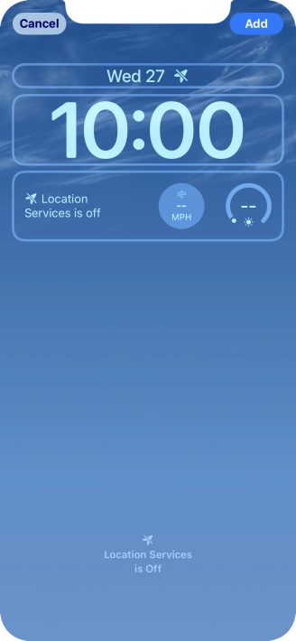 To customise the way the lock screen date is displayed, press the date widget and follow the instructions on the screen to select the required widget display mode.