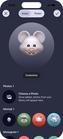 Press the required category and follow the instructions on the screen to select and save the required picture to your Contact Poster. Press the required category and follow the instructions on the screen to select and save the required picture to your Contact Poster.