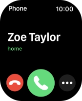 Press the Digital Crown when you get a call.