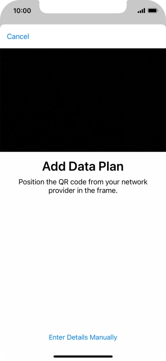 Place the QR code you've received inside the phone camera frame to scan the code.