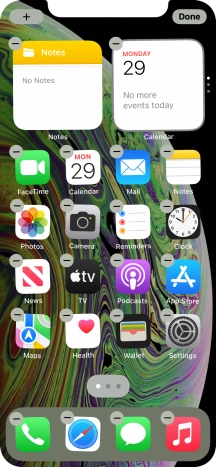 Press the home screen icon.