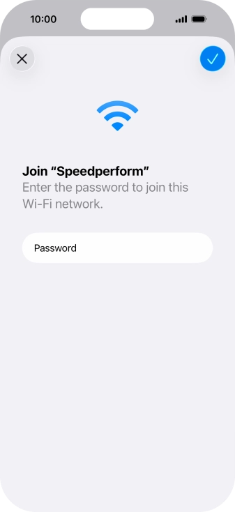 Press the confirm icon.