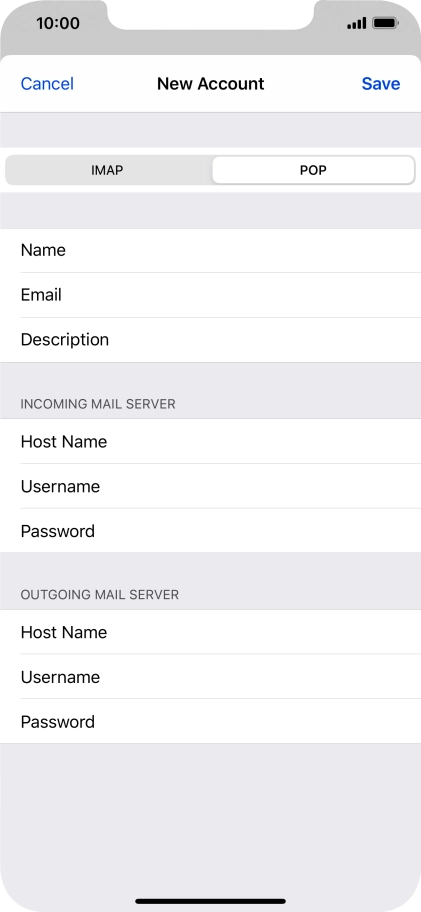 Press Save. Your email account has now been set up. To select more settings for incoming and outgoing server, proceed with the following steps.