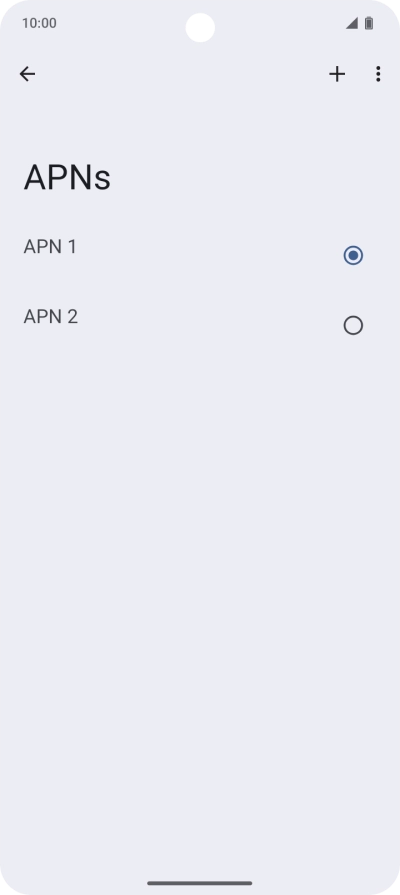Press the field next to the data connection to activate it. Press the field next to the data connection to activate it.
