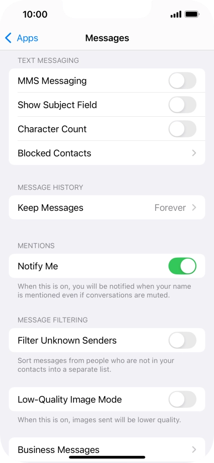 Press the indicator next to 