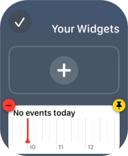 Press the add widget icon and go to the required widget.
