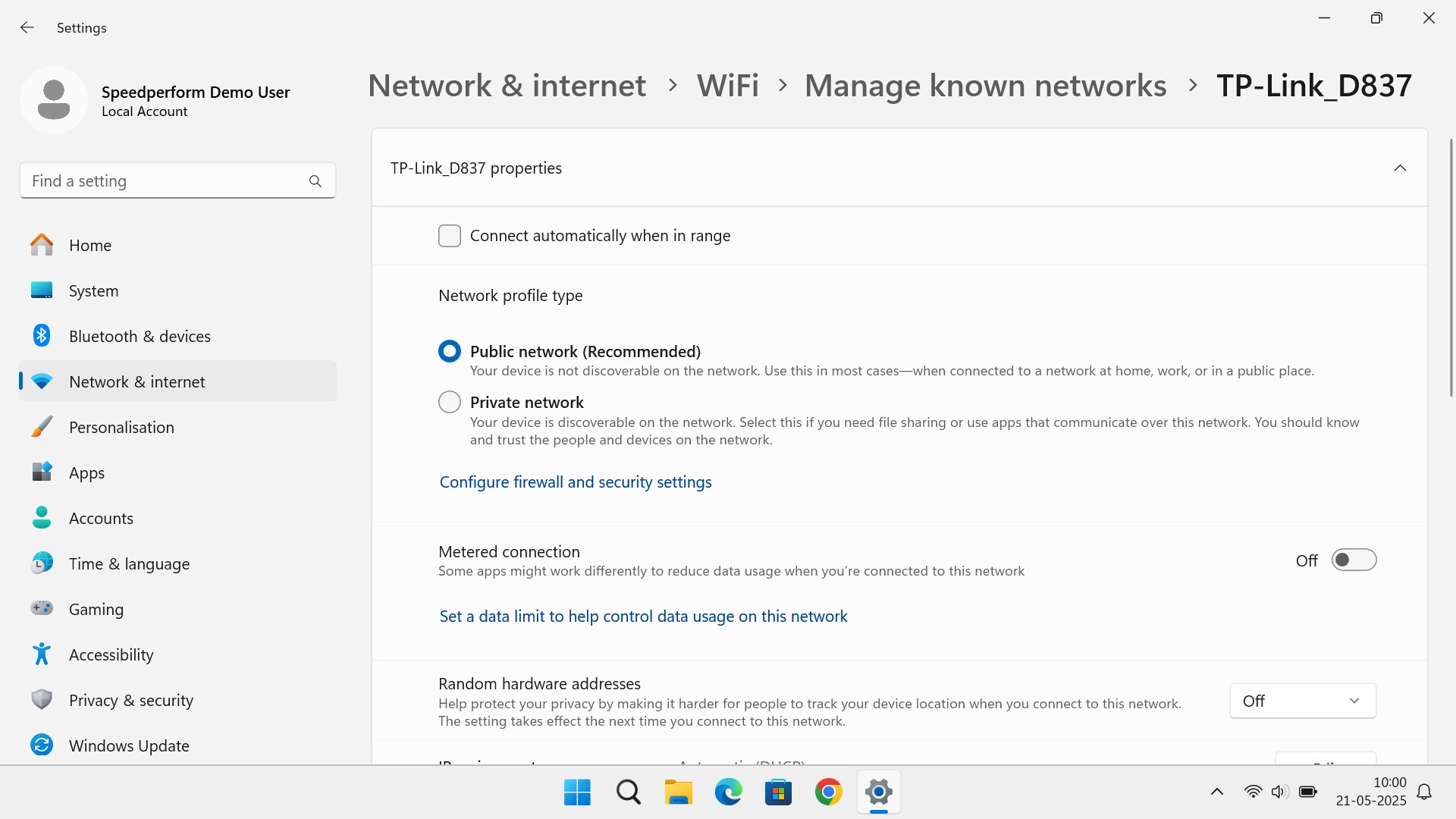 Click the field next to 