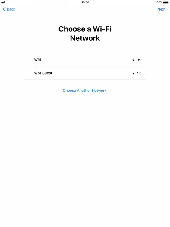 Press the required Wi-Fi network. Press the required Wi-Fi network.
