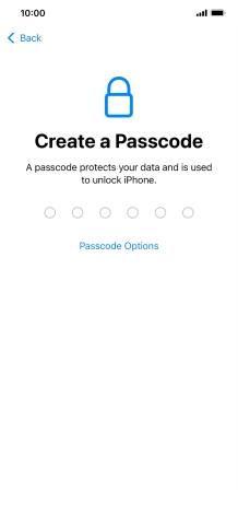 Press Passcode Options.