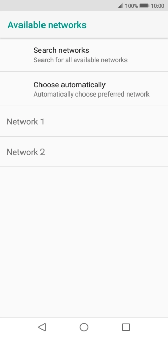 If you want to select a network automatically, press Choose automatically.
