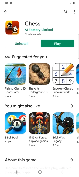 Press the Home key to return to the home screen.