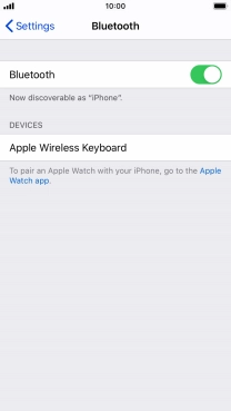 Press the required Bluetooth device and follow the instructions on the screen to pair the device with your phone.