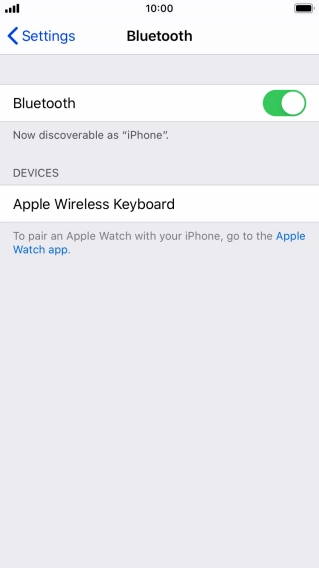 Press the required Bluetooth device and follow the instructions on the screen to pair the device with your phone.
