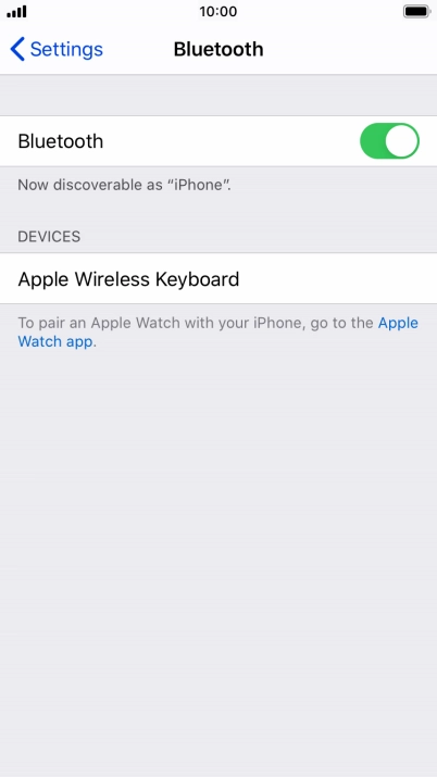 Press the required Bluetooth device and follow the instructions on the screen to pair the device with your phone.
