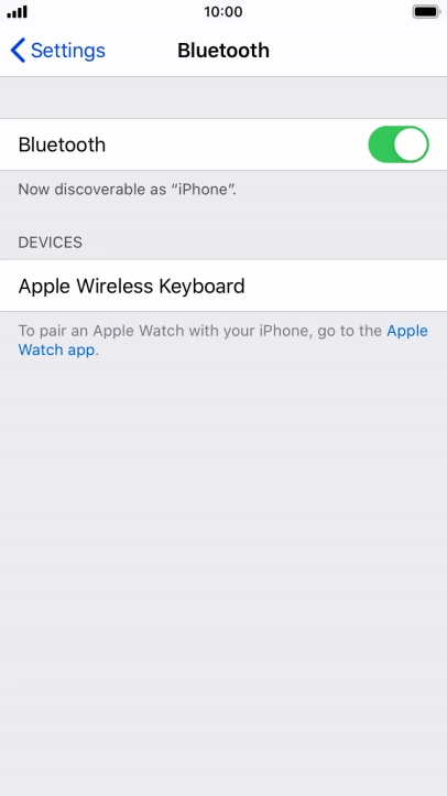 Press the required Bluetooth device and follow the instructions on the screen to pair the device with your phone.