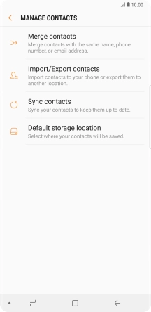 Press Import/Export contacts.
