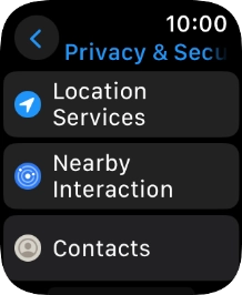 Press Location Services.