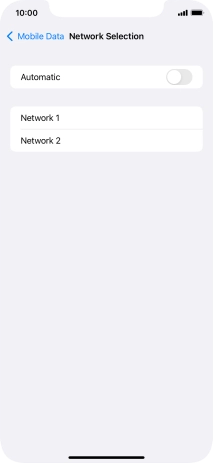 If you turn off the function, press the required network.