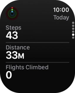 Slide your finger downwards to return to the overview with the coloured rings.