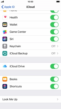 Press iCloud Backup.