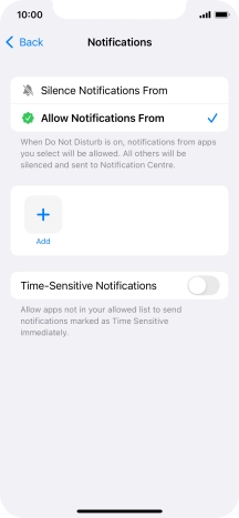 Press the indicator next to 