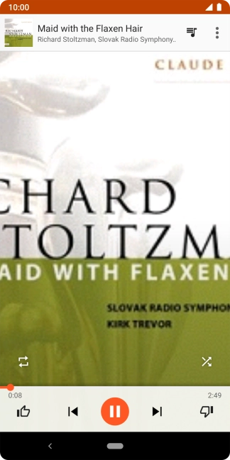 Press arrow right to go to the next audio file.