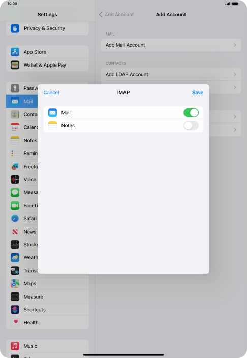 Press Save. Your email account has now been set up. To select more settings for incoming and outgoing server, proceed with the following steps.