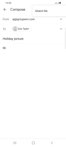 Press Attach file and go to the required folder.