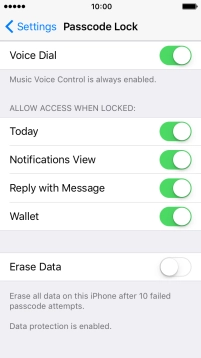 Press the indicator next to 