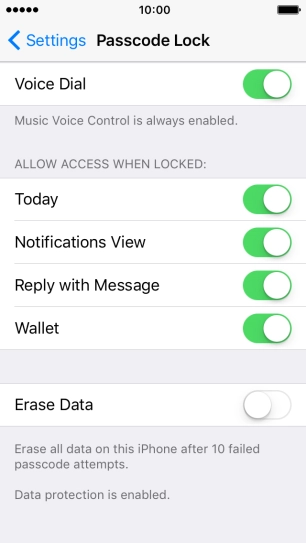 Press the indicator next to 