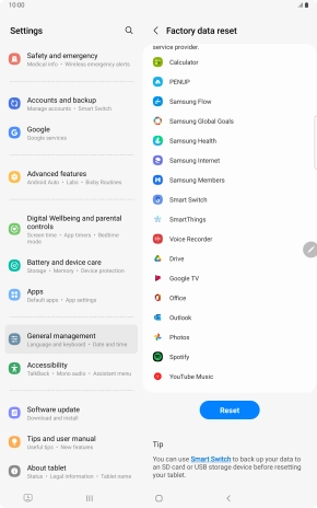 Press Reset. Press Reset.