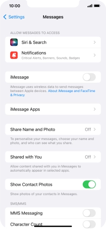 Press the indicator next to 